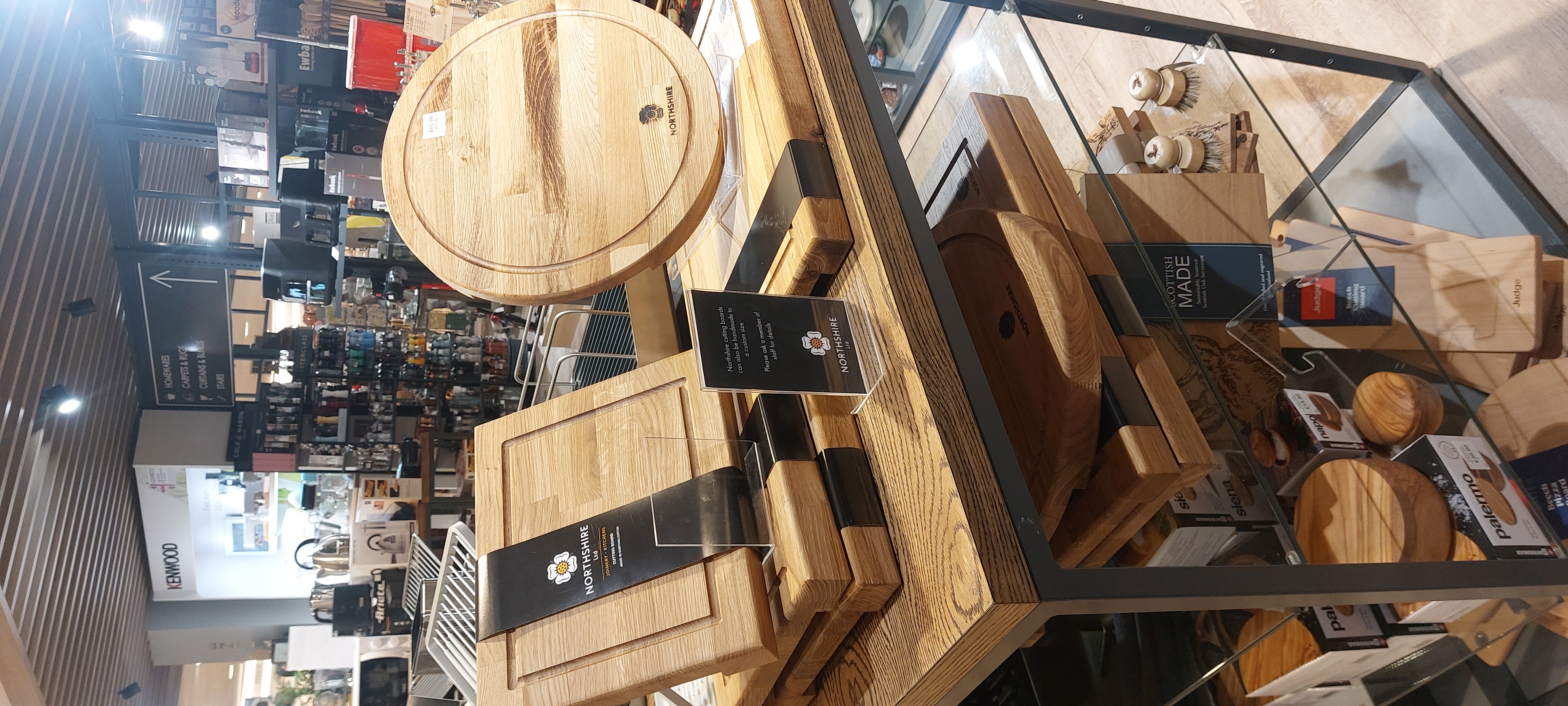 Northshire cutting boards displayed at Barkers Northallerton