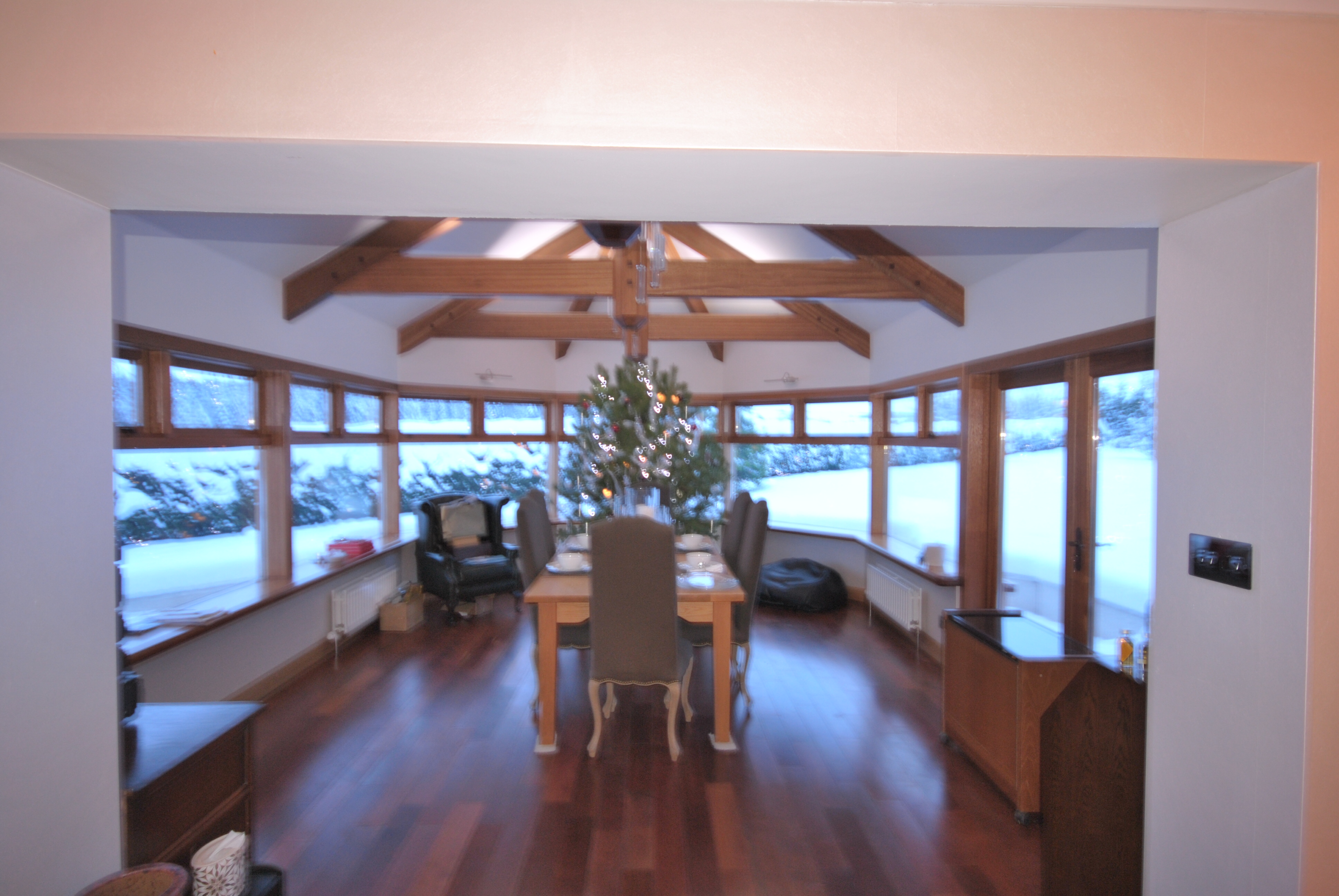 Northshire finished timber-framed dining space